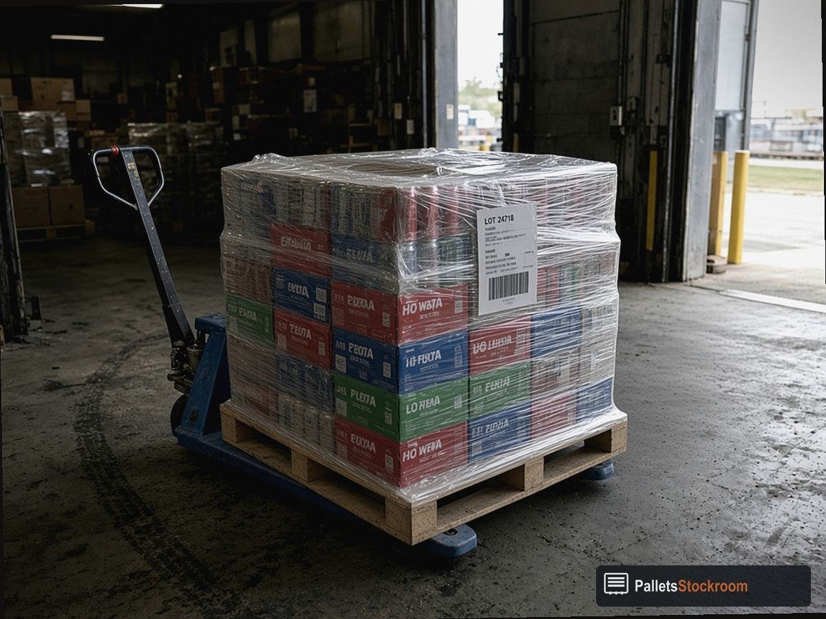 Soft Drink Pallets — Dock or aisle staging for freight