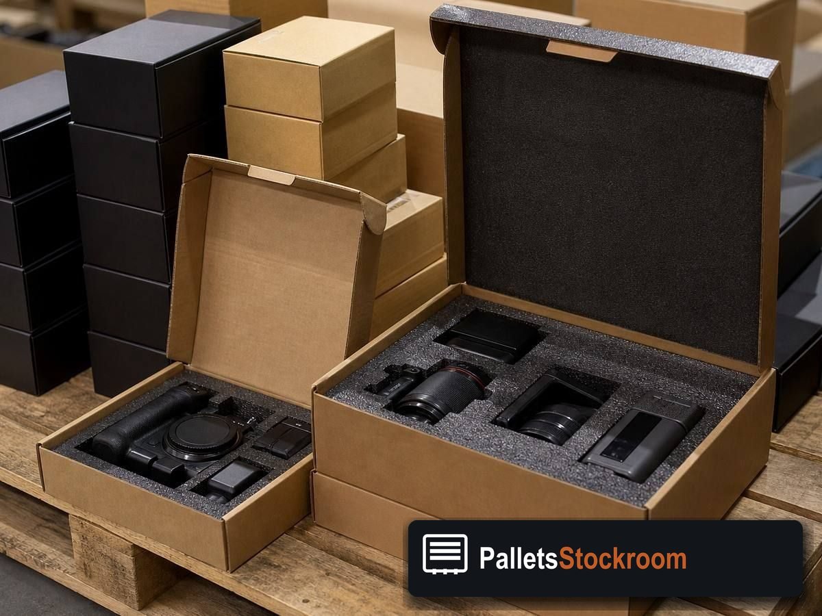 Sony Electronics Pallets — Pallet inventory close-up