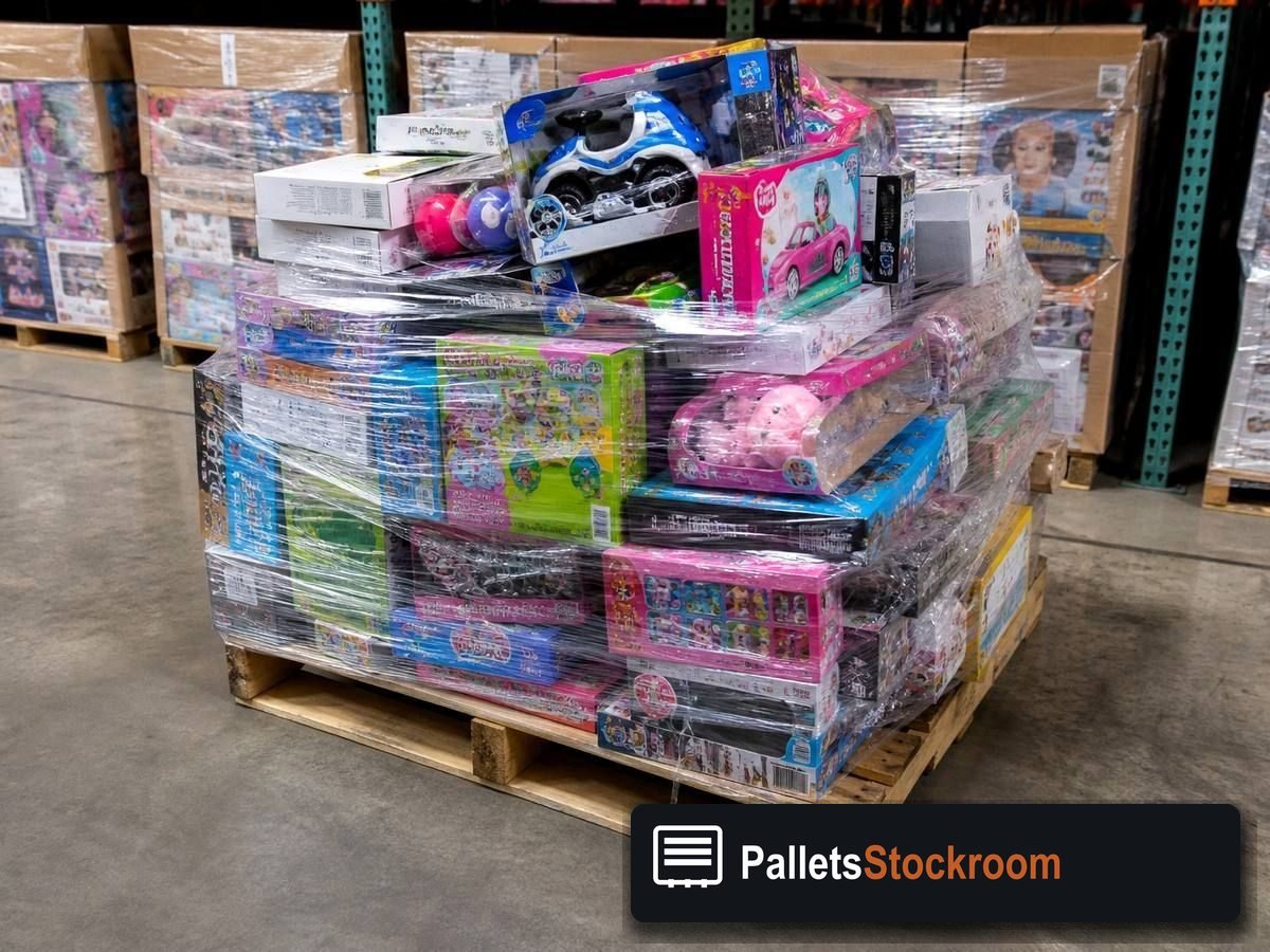 Toy Liquidation Pallets — Full pallet view