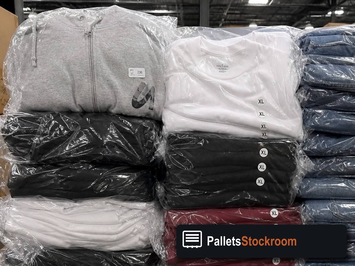 Women's Clothing Pallets — Pallet inventory close-up