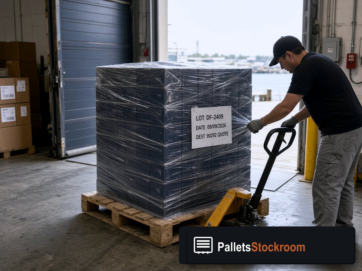 YSL Perfume Pallets — Warehouse pallet packing context